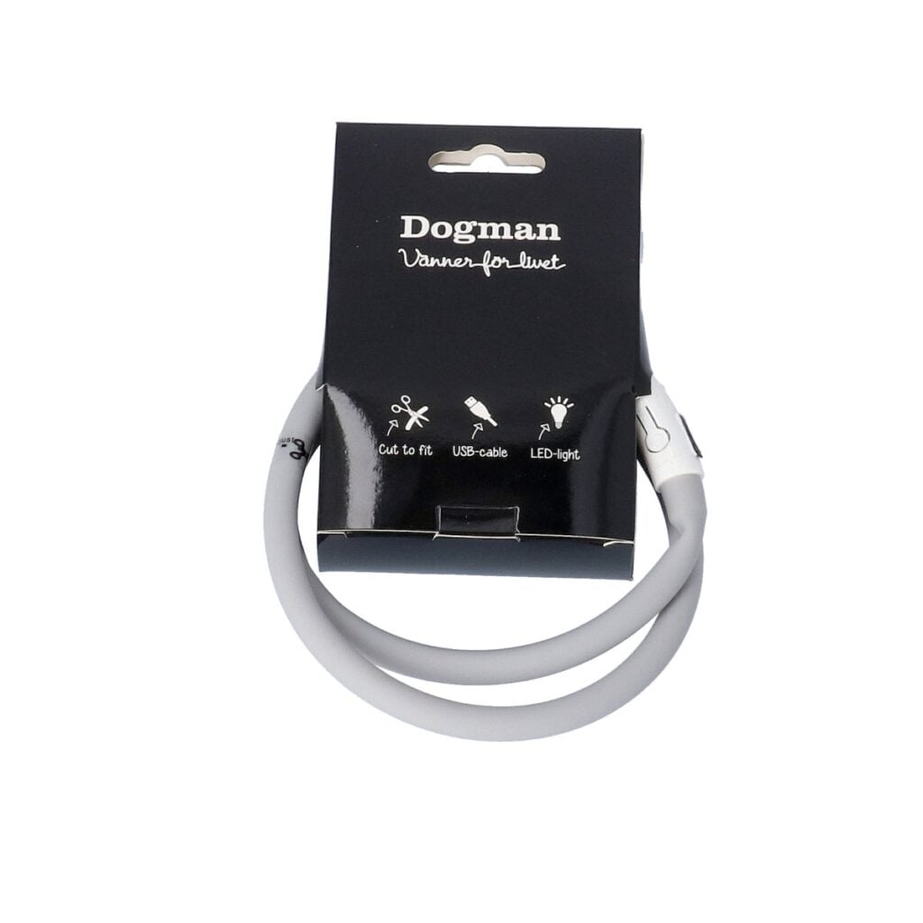 Blinkhalsband LED Grå 20-65 cm