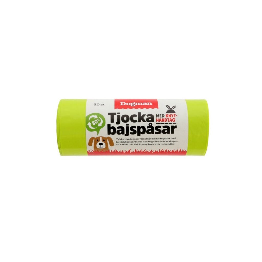 50-Pack Bajspåse med Knythandtag Lime