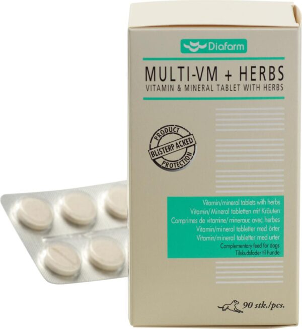 Diafarm Vitamin + Mineral tabletter med örter - 90 st